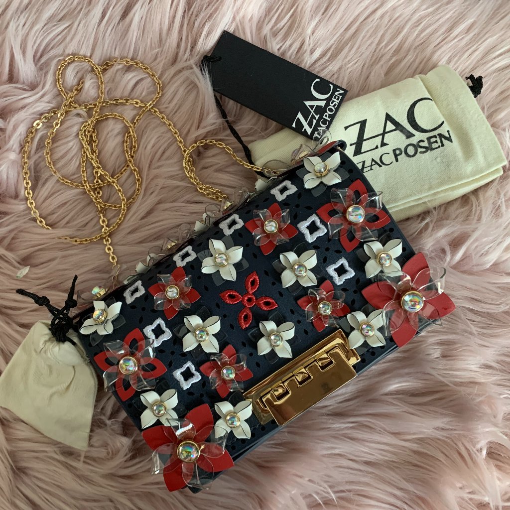 Zac Zac Posen Earthette Parisian Nights Mini Accordion Chain Xbody W Du